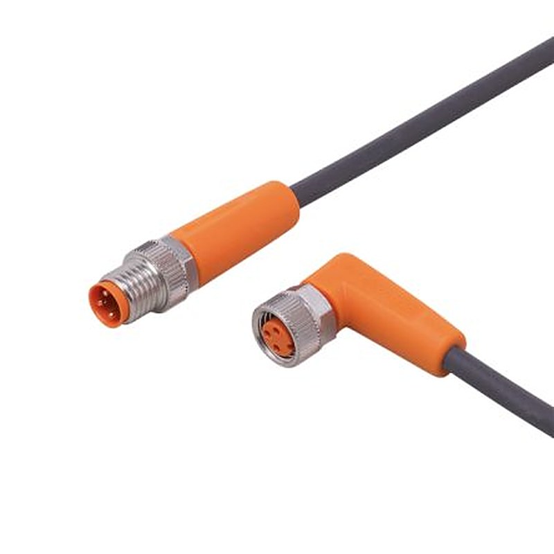 ifm electronic Male 1 way Straight to Female 1 way M8 Sensor Actuator Cable, 5 m