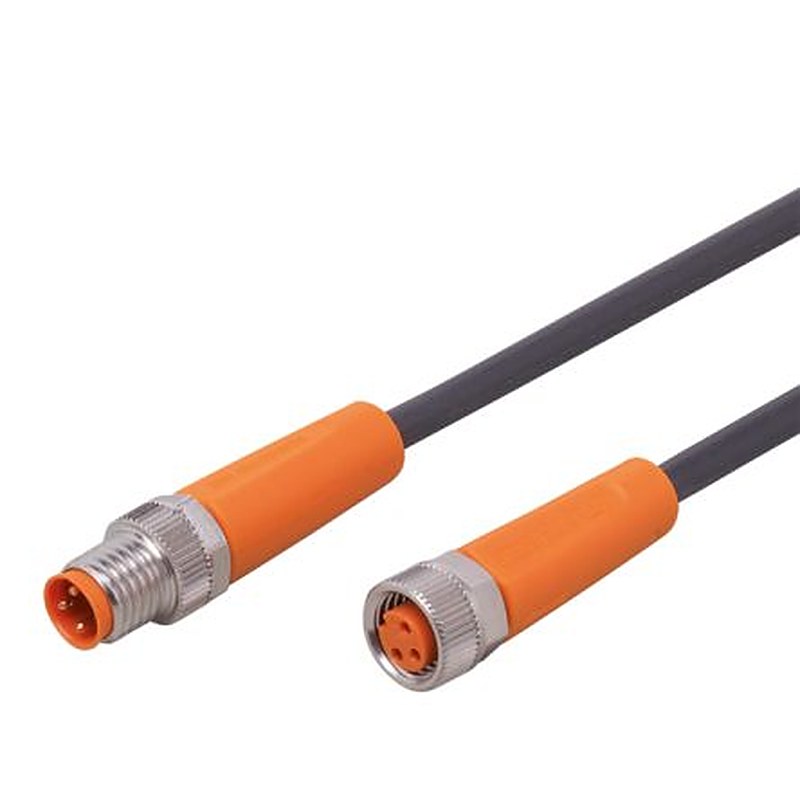 ifm electronic Male 4 way Straight to Female 3 way Straight Communication Cable, 4 m