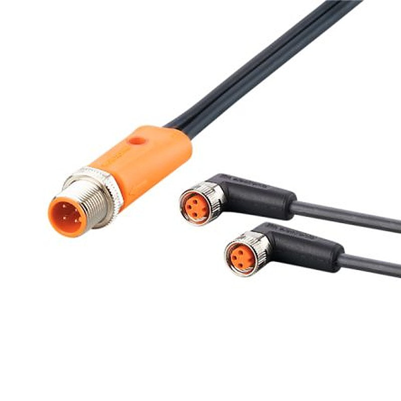 ifm electronic Male 4 way Straight to Female 5 way M8 Communication Cable, 300 mm