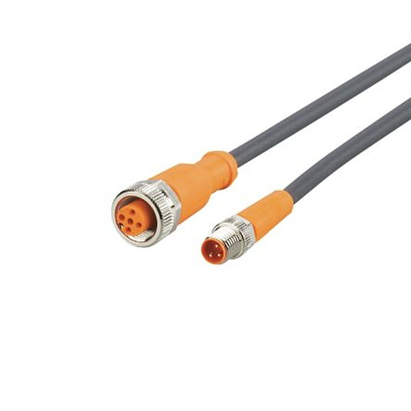 ifm electronic Male 3 way Straight to Female 5 way Straight Communication Cable, 8 mm