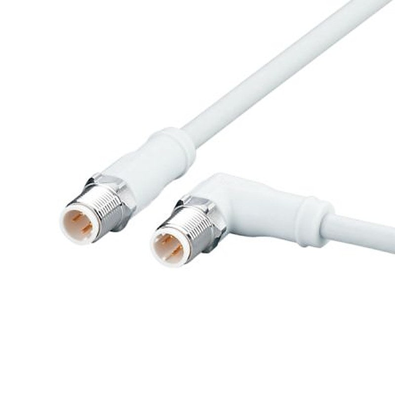 ifm electronic EVF, 5 m Ethernet Cable, Grey Right Angle to Male Straight Male, Shielded MPPE Sheath