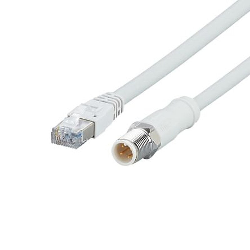 ifm electronic EVF, 2 mm Ethernet Cable, Grey Straight to Male Straight Male, Shielded MPPE Sheath
