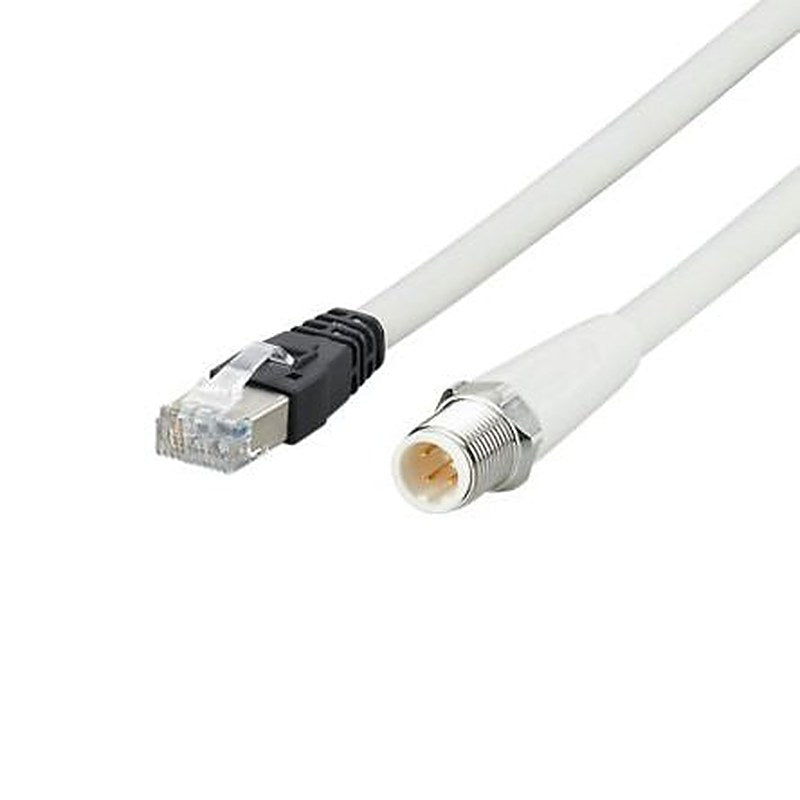 ifm electronic M12, RJ45, 2 m Ethernet Cable, Grey Screened MPPE Sheath