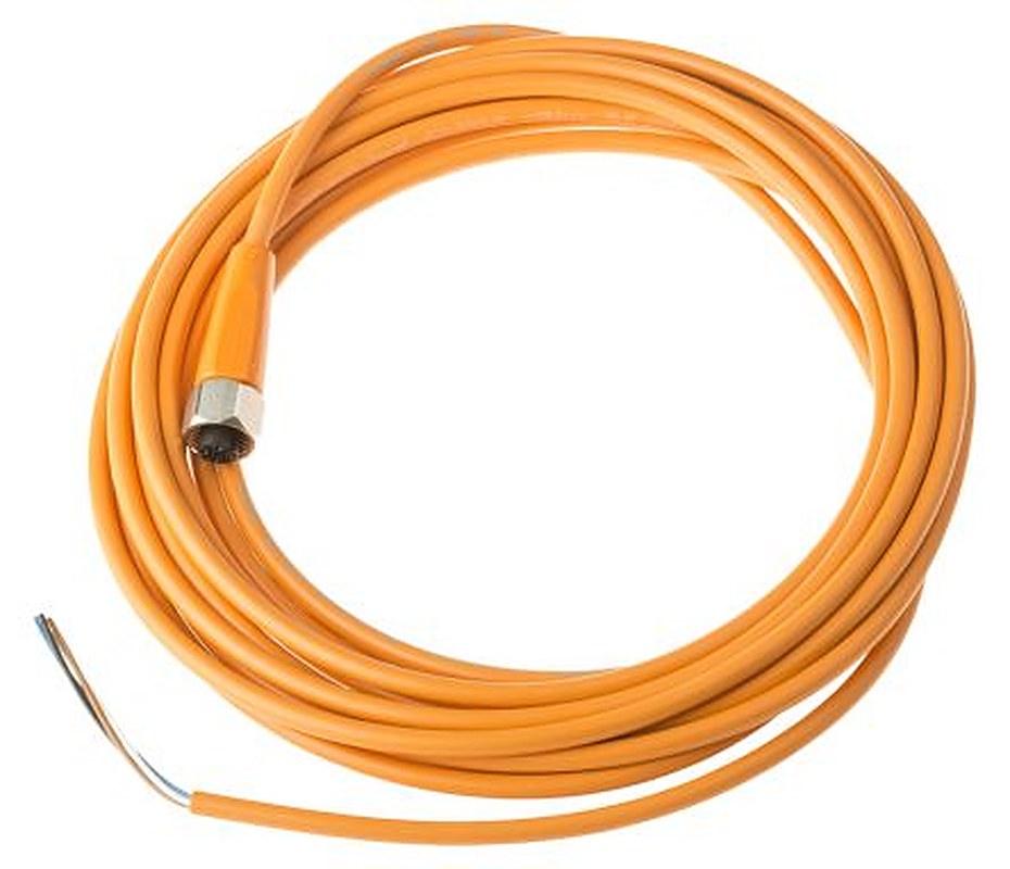 ifm electronic Female 4 way M12 to Unterminated Free End Sensor Actuator Cable, 5 m