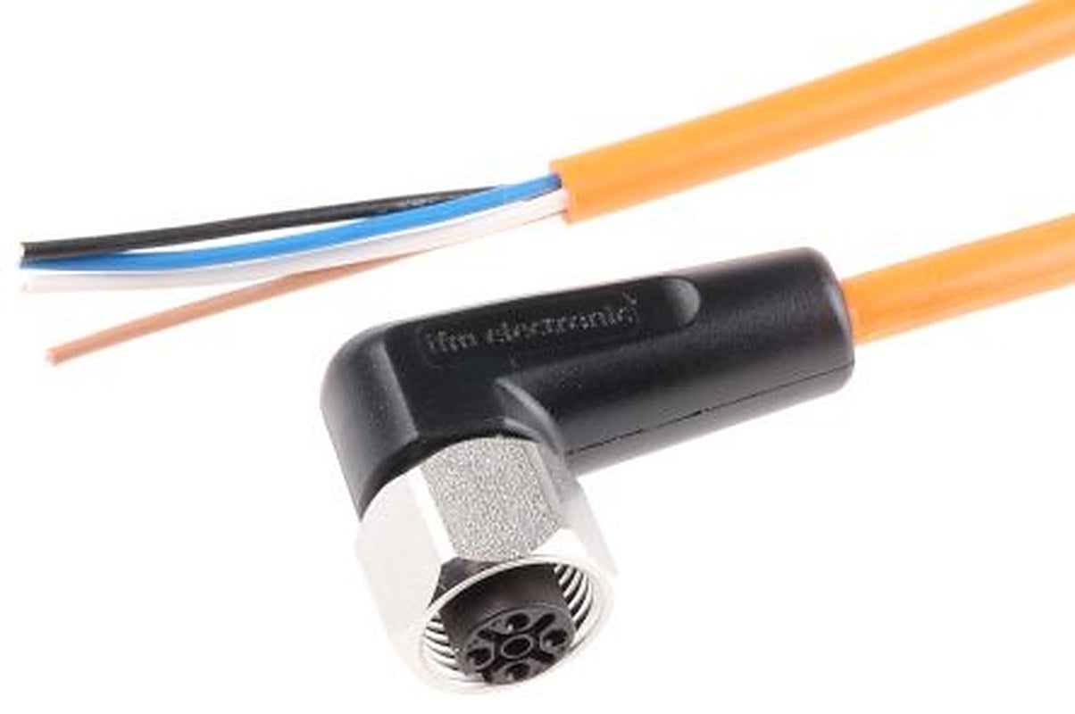 ifm electronic Female 4 way M12 to Female 5 way Unterminated Sensor Actuator Cable, 5 m