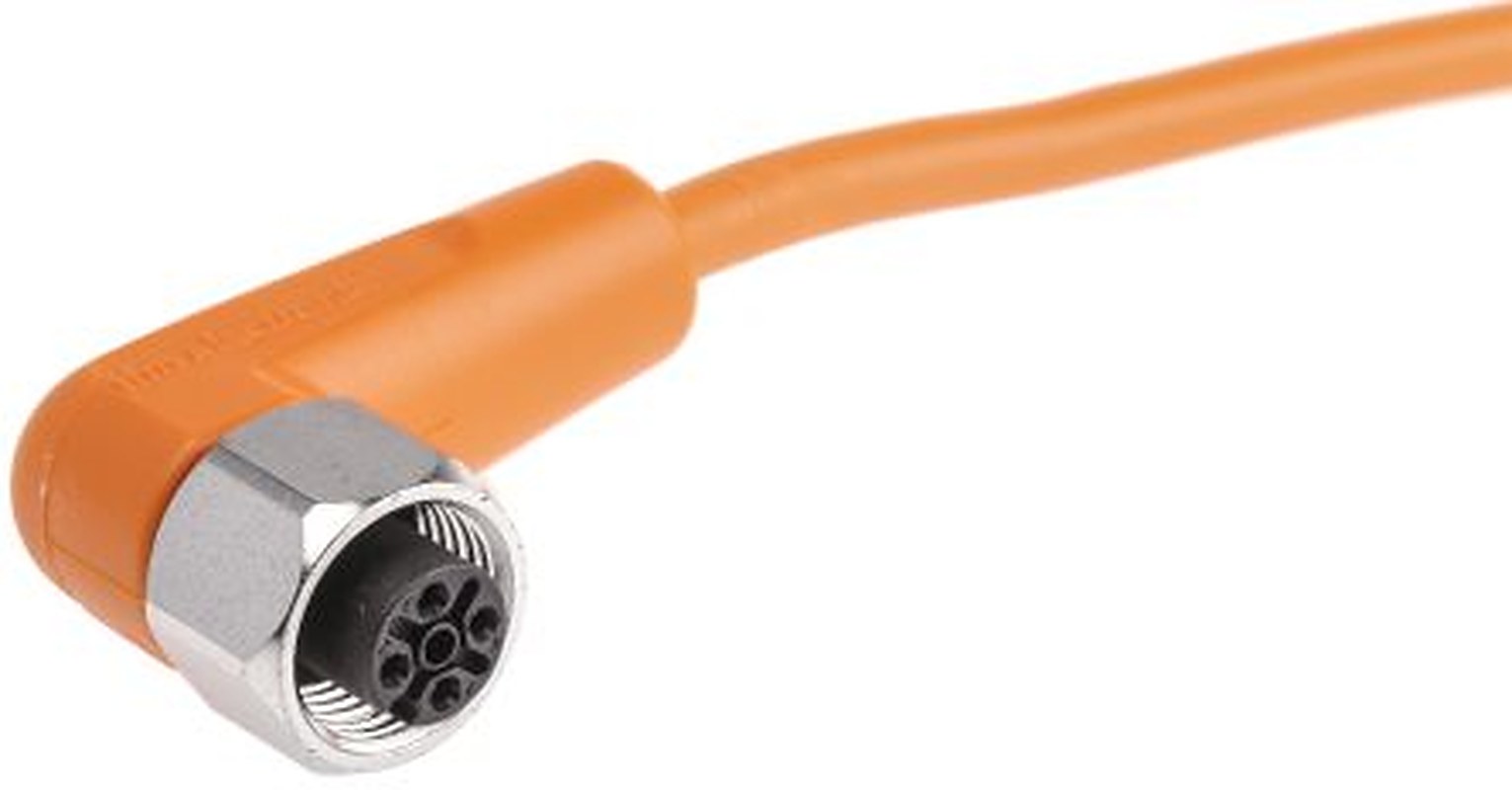 ifm electronic Female 4 way M12 to Female 5 way Unterminated Sensor Actuator Cable, 2 m