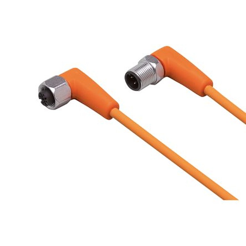 ifm electronic Male 1 way Right Angle to Female 1 way M12 Sensor Actuator Cable, 1 m
