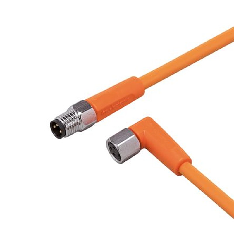 ifm electronic Male 1 way Straight to Female 1 way M8 Sensor Actuator Cable, 10 m