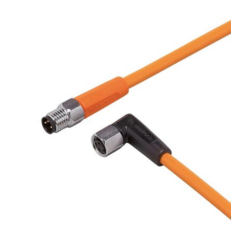 ifm electronic Male 1 way Straight to Female 1 way M8 Sensor Actuator Cable, 1 m