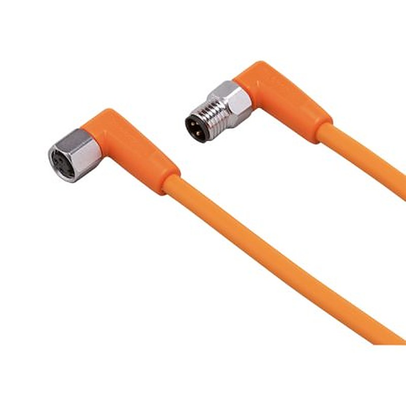 ifm electronic Male 1 way Right Angle to Female 1 way M8 Sensor Actuator Cable, 600 mm