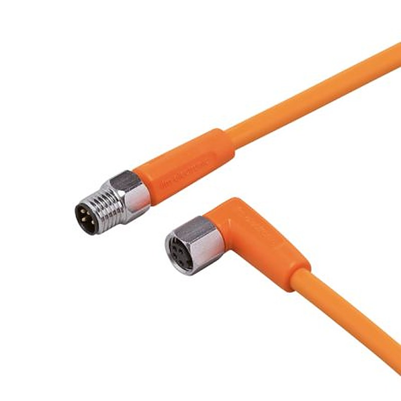 ifm electronic Male 1 way Straight to Female 1 way M8 Sensor Actuator Cable, 10 m