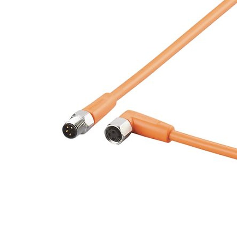 ifm electronic Male 1 way Straight to Female 1 way M8 Sensor Actuator Cable, 2 m