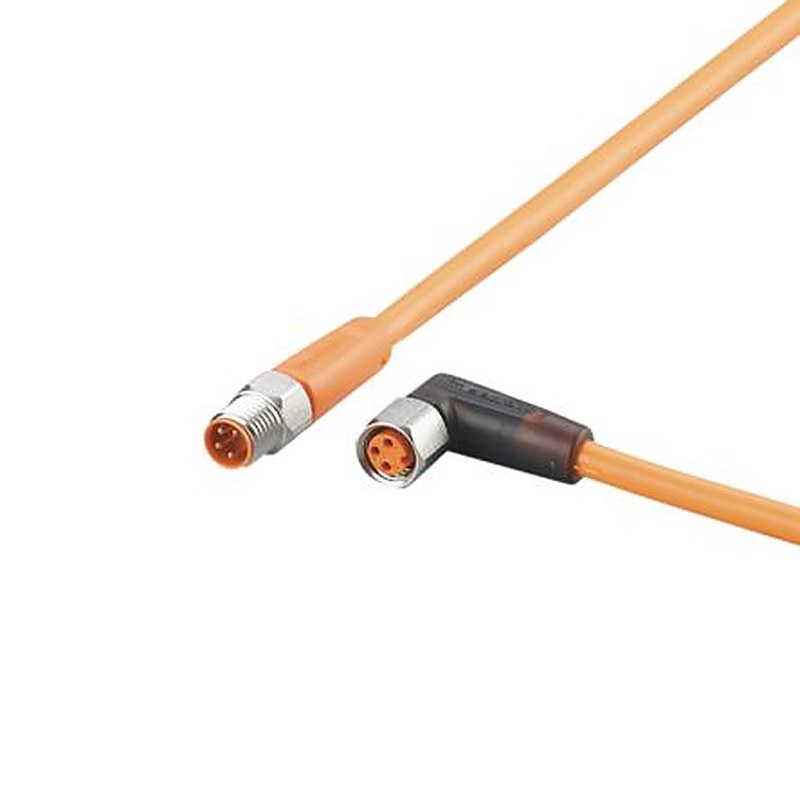 ifm electronic Male 1 way Straight to Female 1 way M8 Sensor Actuator Cable, 2 m
