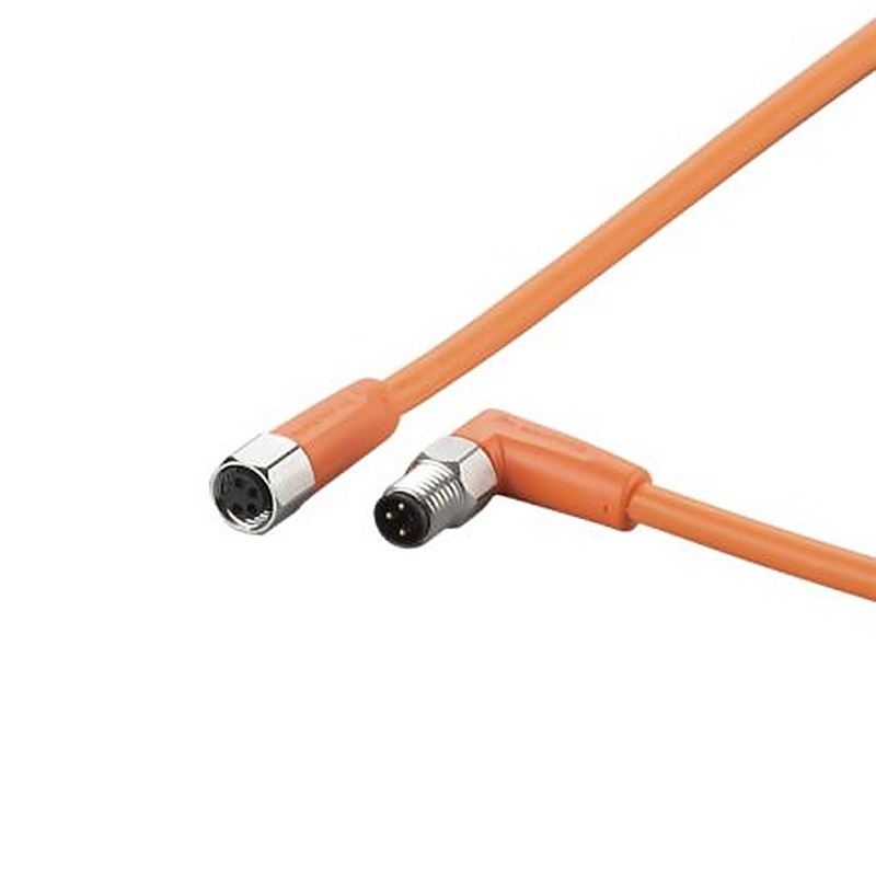 ifm electronic Male 1 way Right Angle to Female 1 way Straight Sensor Actuator Cable, 2 m