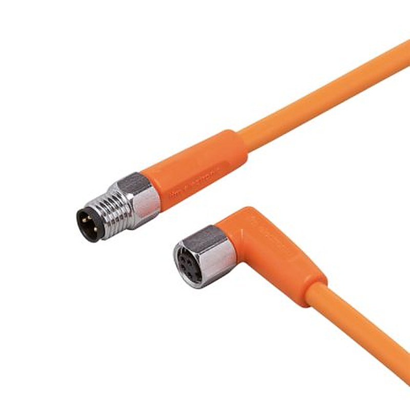ifm electronic Male 1 way Straight to Female 1 way M8 Sensor Actuator Cable, 1.5 m