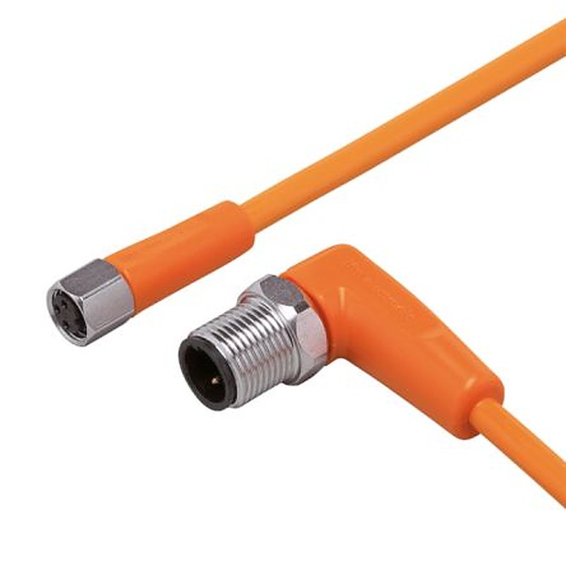 ifm electronic Male 1 way Right Angle to Female 1 way Straight Sensor Actuator Cable, 300 mm