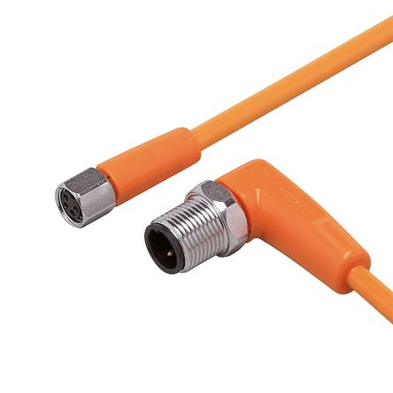 ifm electronic Male 1 way Right Angle to Female 1 way Straight Sensor Actuator Cable, 300 mm