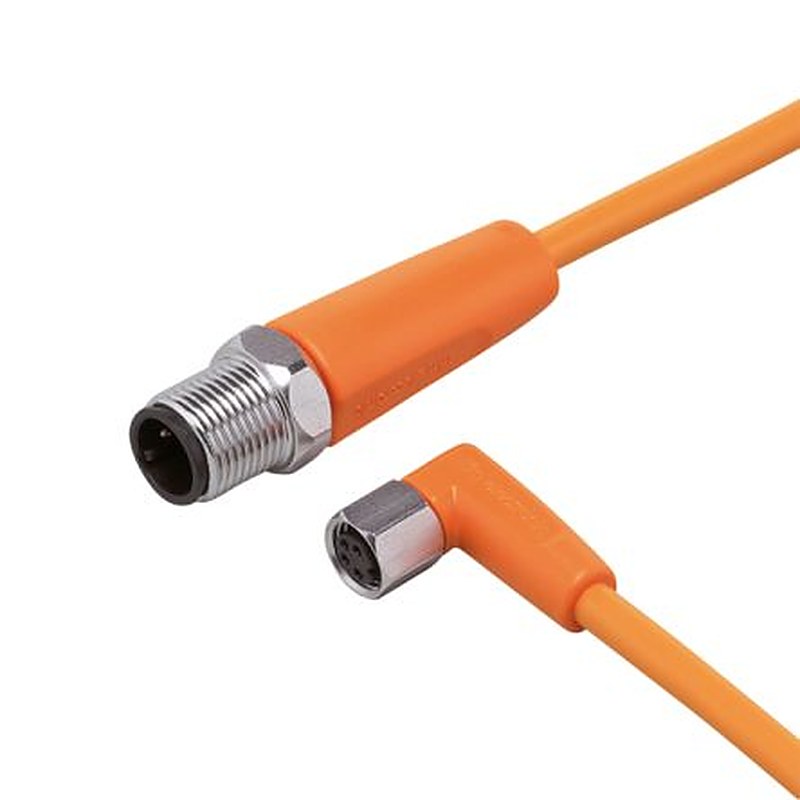 ifm electronic Male 1 way Straight to Female 1 way M8 Sensor Actuator Cable, 300 mm