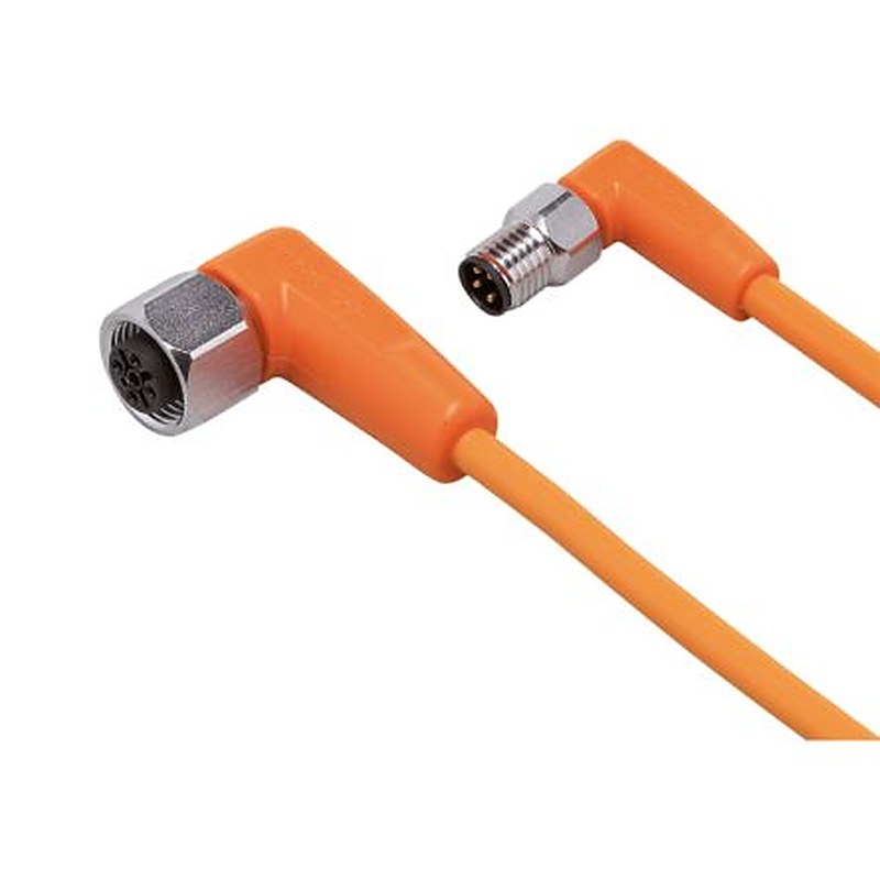 ifm electronic Male 1 way Right Angle to Female 1 way M12 Sensor Actuator Cable, 300 mm