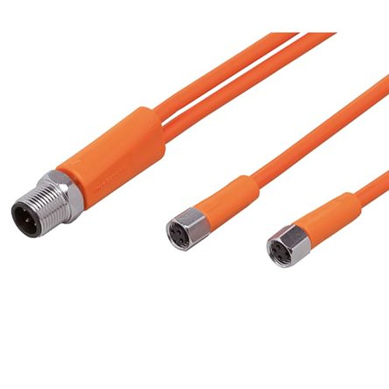 ifm electronic Male 1 way Straight to Female 2 way Straight Sensor Actuator Cable, 600 mm
