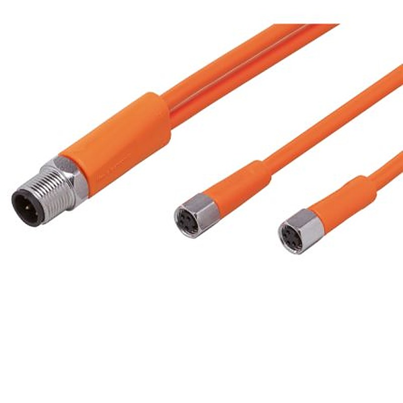 ifm electronic Male 1 way Straight to Female 2 way Straight Sensor Actuator Cable, 600 mm