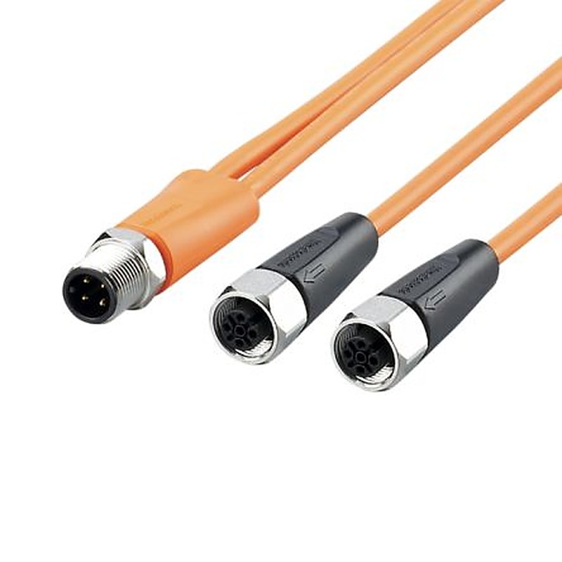 ifm electronic Male 1 way Straight to Female 2 way Straight Sensor Actuator Cable, 300 mm
