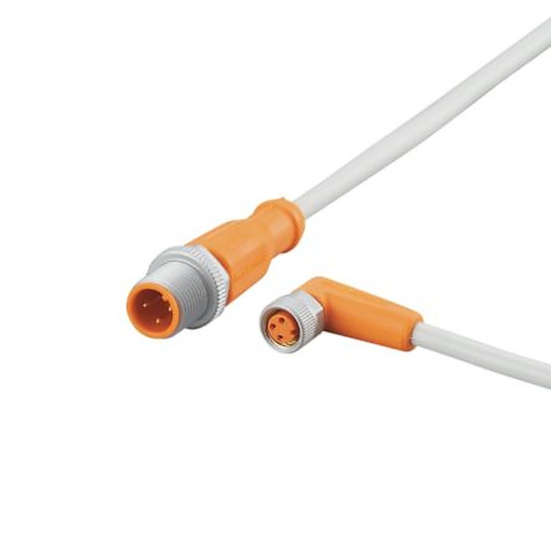 ifm electronic Male 1 way Straight to Female 1 way M8 Sensor Actuator Cable, 600 mm