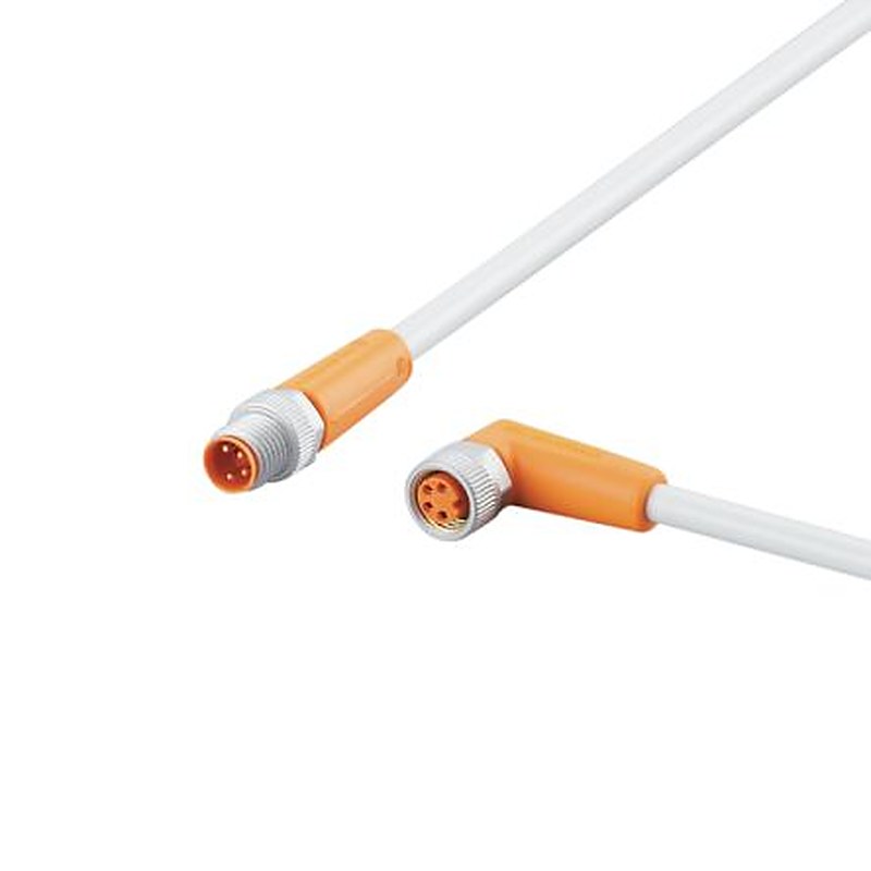 ifm electronic Male 1 way Straight to Female 1 way M8 Sensor Actuator Cable, 300 mm