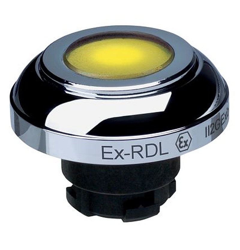 Schmersal EX-RDL Series Yellow Momentary Push Button Head, 22.3 mm Cutout, IECEx