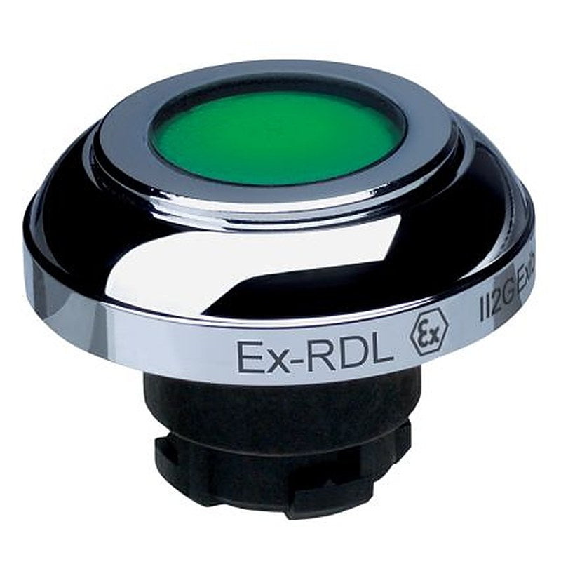Schmersal EX-RDL Series Green Momentary Push Button Head, 22.3 mm Cutout, IECEx