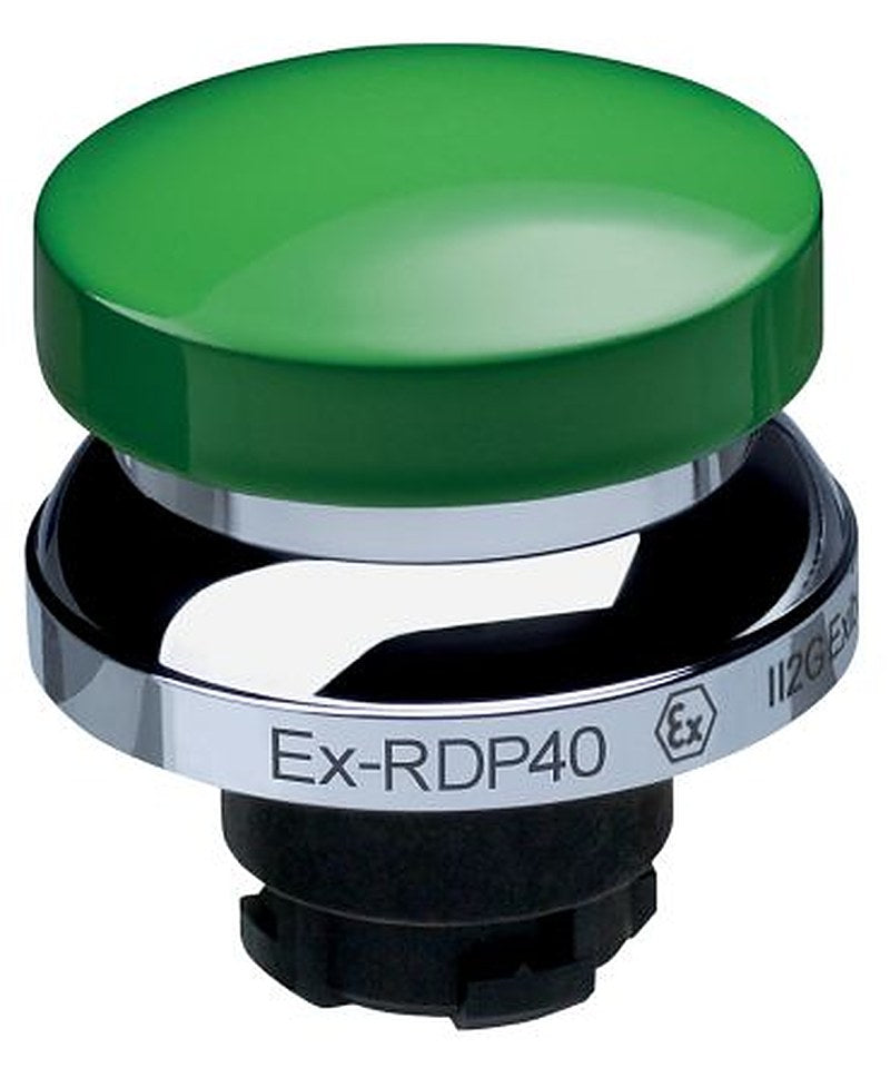 Schmersal EX-RDP Series Green Momentary Push Button Head, 22.3 mm Cutout, IECEx