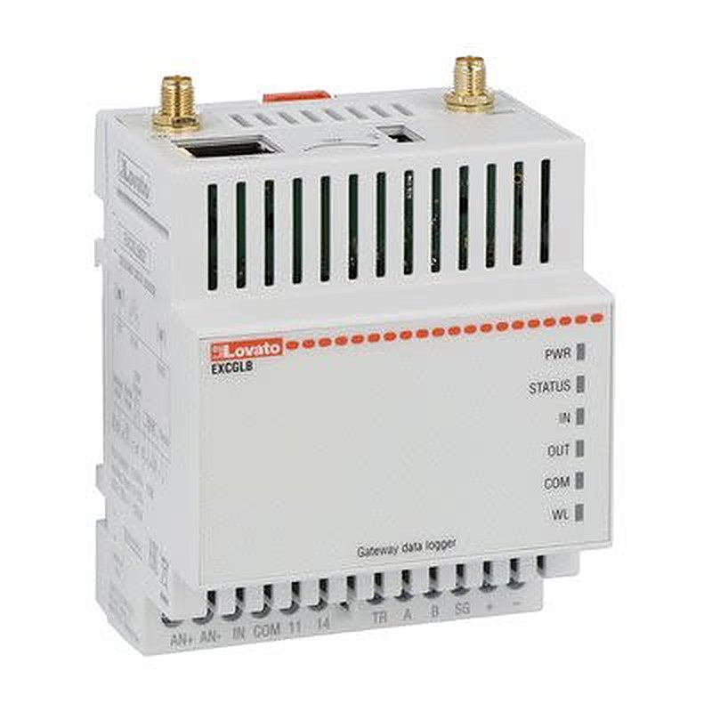 Lovato Data Logger Data Logger, Ethernet, LTE, RS485, 2 Channel