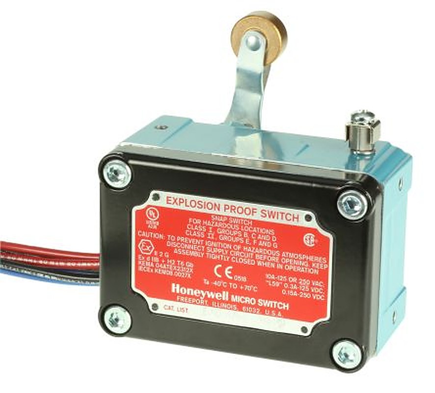 Honeywell EX Series Roller Lever Limit Switch, 2 NO/2 NC, Die Cast Aluminium Housing, 250V, 10A