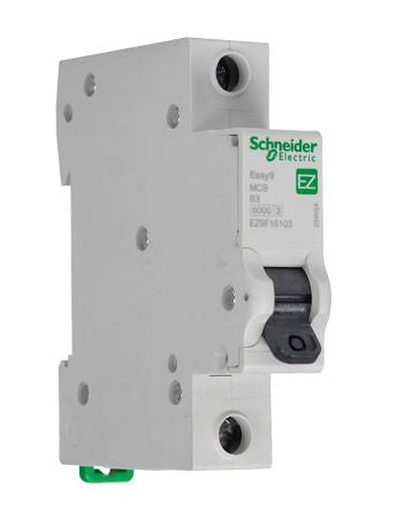 Schneider Electric Easy9 EZ9 Miniature Circuit Breaker, 1-Pole, 3A, Type B, 230V ac AC, 6 kA Breaking Capacity