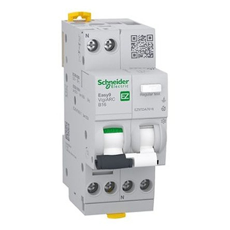 Schneider Electric Residual Current Circuit Breaker with Overload Protection, 16A Current Rating, 1-Pole, 30 mA Trip
