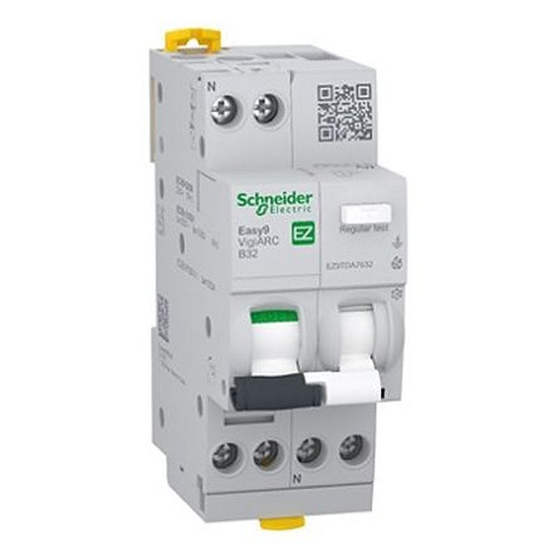 Schneider Electric Residual Current Circuit Breaker with Overload Protection, 32A Current Rating, 1-Pole, 30 mA Trip