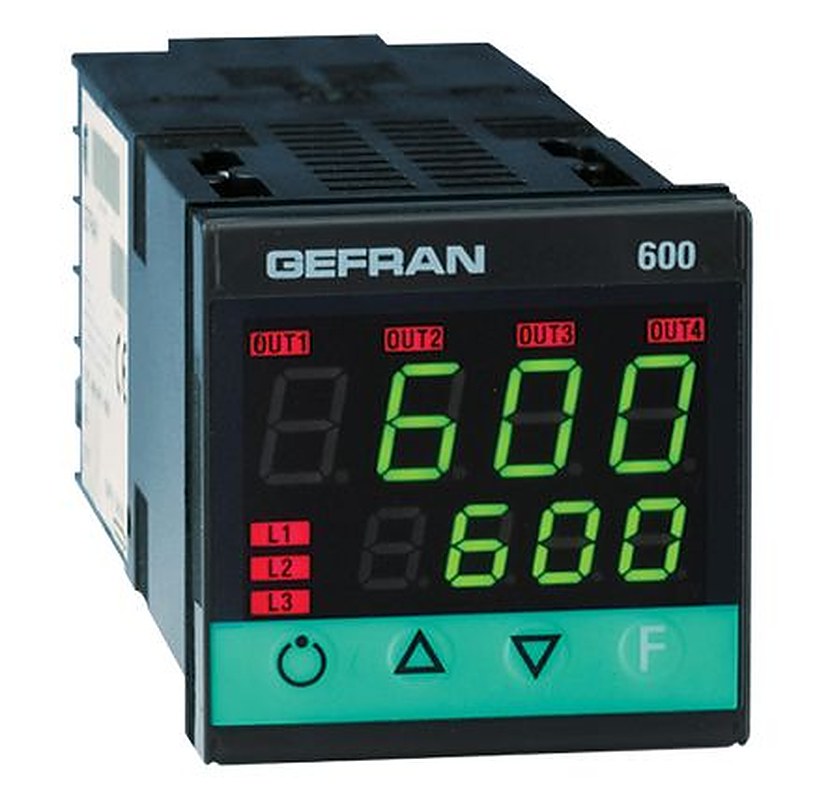 Gefran 600 Panel Controller 1 Input, 3 Output Relay 240V ac On-Off, PD, PID