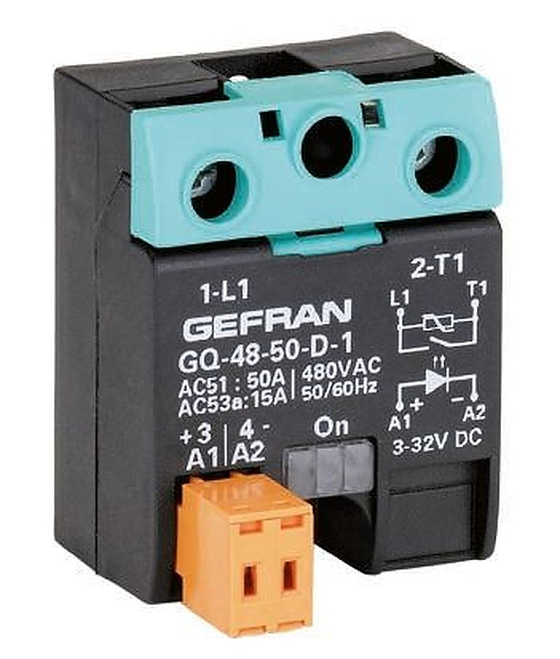 Gefran GQ Series Solid State Relay, 25 A Load, Surface Mount, 480 V ac Load, 32V dc Control
