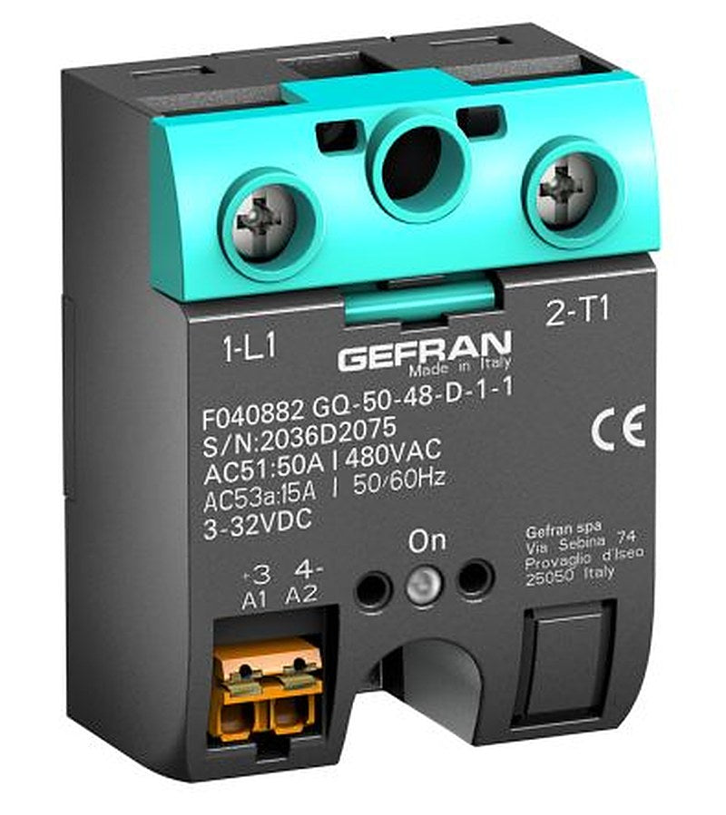 Gefran GQ Series Industrial Mount Solid State Relays, 25 Arms Load, Panel Mount, 600 V ac Load, 260V ac Control