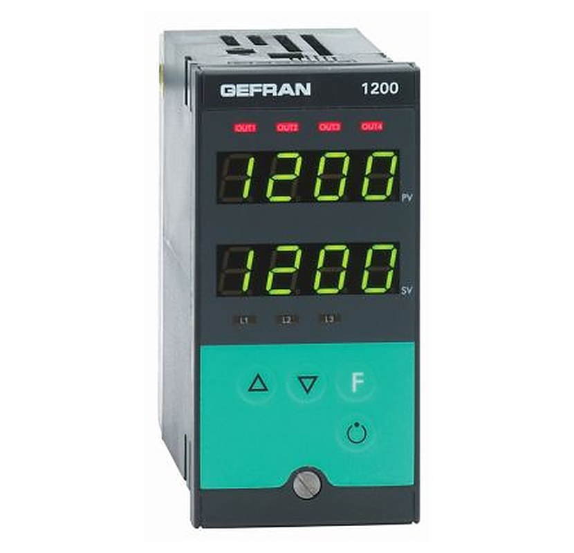 Gefran 1200 DIN Controller 2 Input, 4 Output Relay 240V ac/dc Temperature Controller