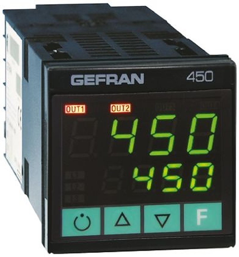 Gefran 450 Panel PID Temperature Controller 1 Input, 2 Output Logic, Relay 240V ac On-Off