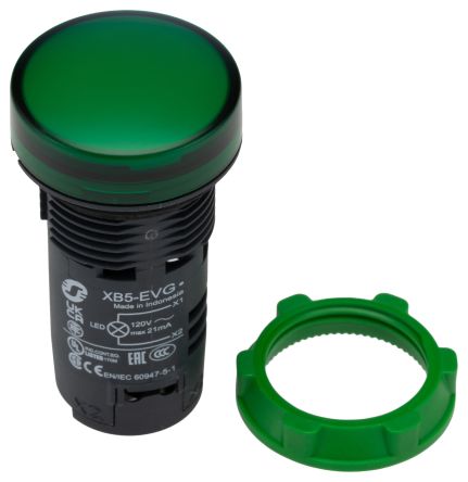 Schneider Electric, Harmony, Panel Mount Green LED Pilot Light, 22 mm Cutout, IP66, Round