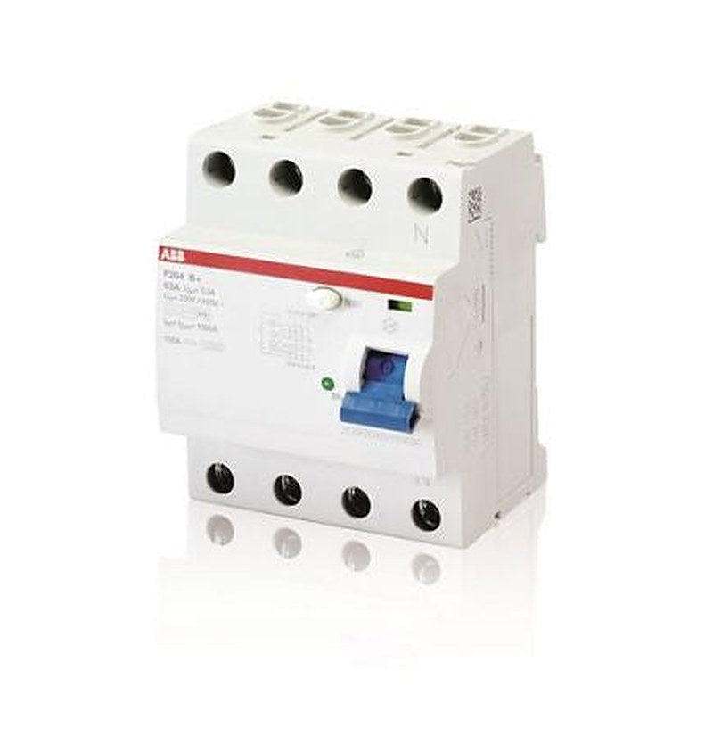 ABB F200 Series Residual Current Circuit Breaker, 125A, 4-Pole, 300 mA, Type B, 1 kA 400V ac