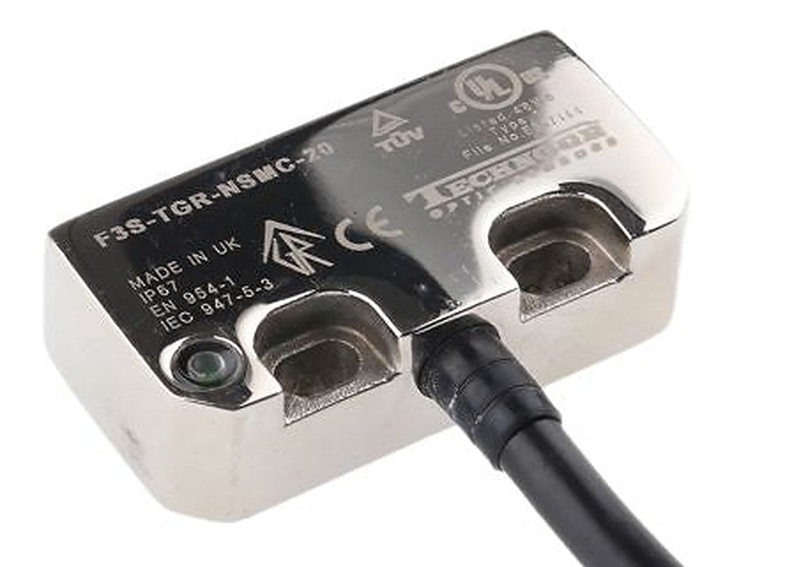 Omron F3S-TGR-N_C Series Magnetic Non-Contact Safety Switch, Stainless Steel Housing, 24V dc, 2 NC, NO, 5 m Cable