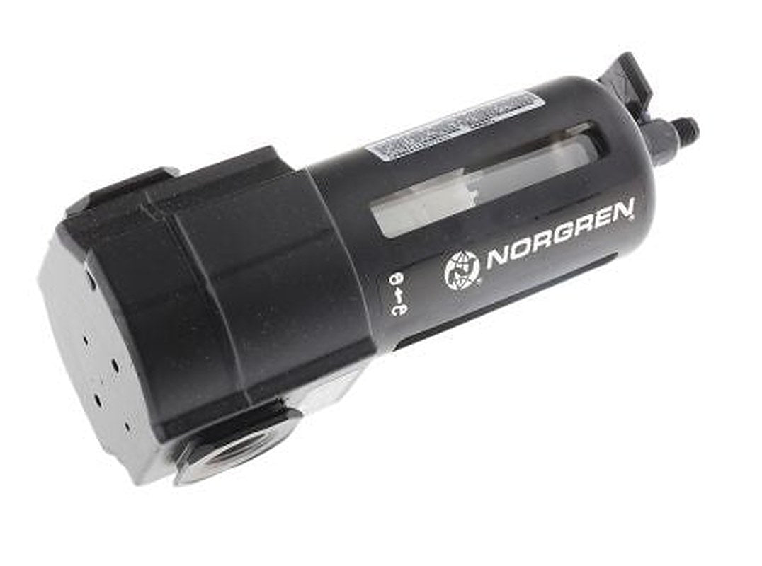 Norgren F74G series 40 μm 1/2 in G 10 bar Pneumatic Filter 83 dm³/s max with Manual drain