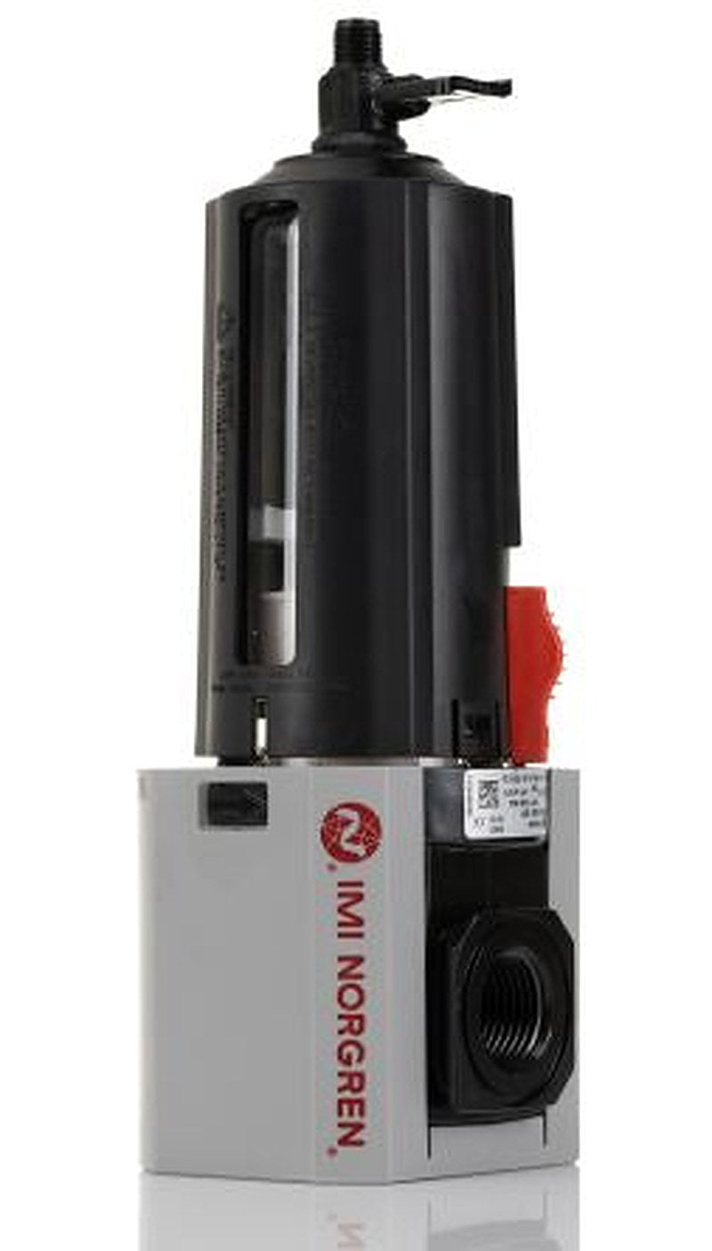 Norgren Excelon Plus series 5 μm 1/2 in G 10 bar Pneumatic Filter 4680 L/min max with Manual drain