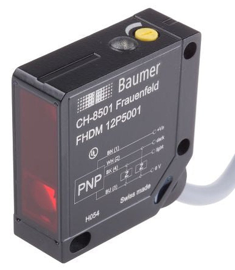 Baumer Diffuse Photoelectric Sensor, Block Sensor