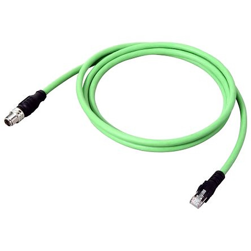 Omron, 20 m Ethernet Cable, Green Polyurethane Sheath
