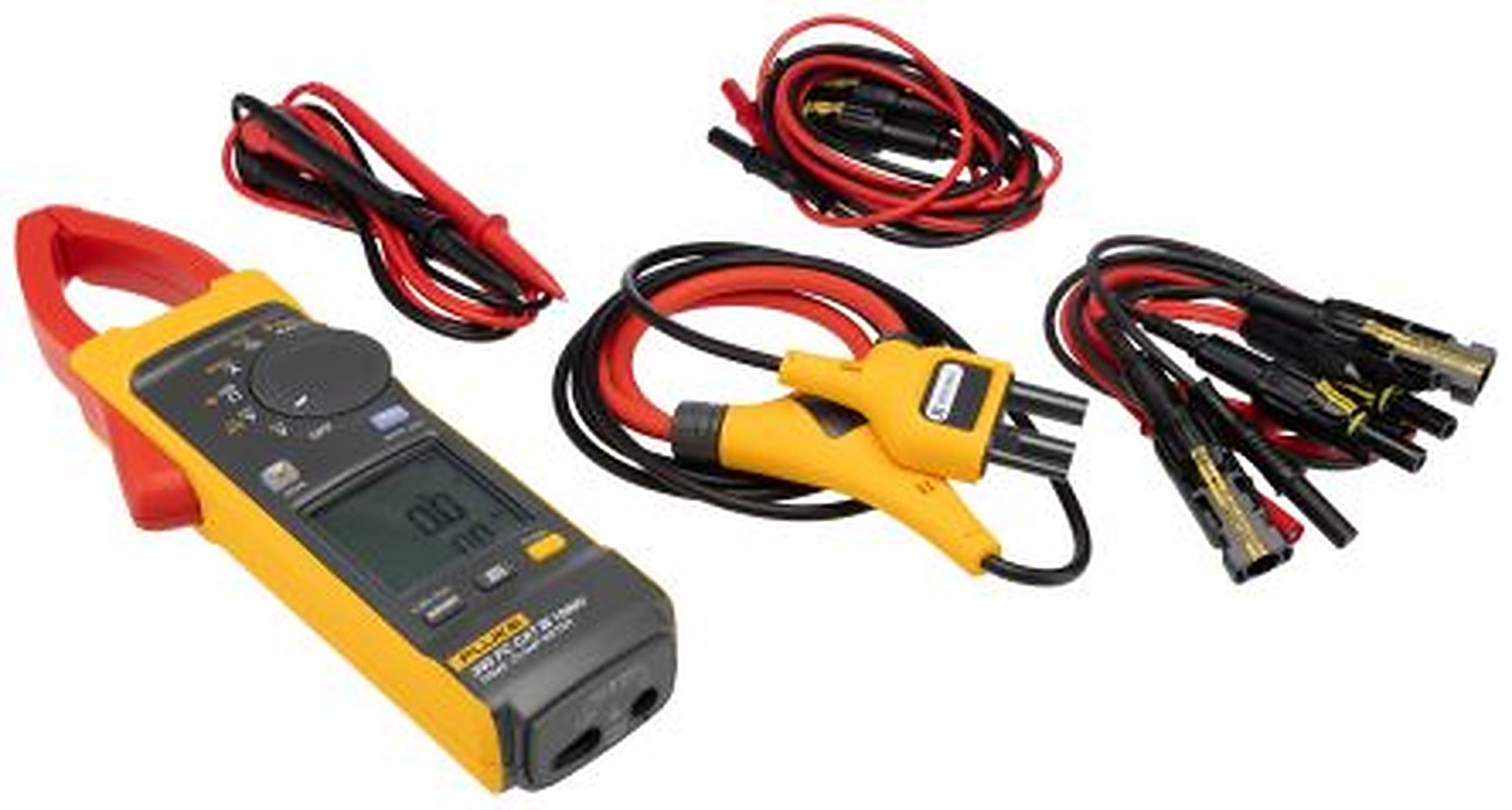 Fluke 393 FC+ PVLEAD Clamp Meter Bundle 600 V dc 600 V ac CAT III, CAT IV