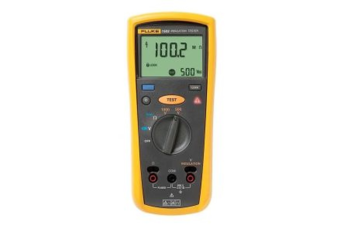Fluke 1503 Insulation Tester, 500 V Min, 1000 V Max, 2000 mΩ CAT IV, CAT III